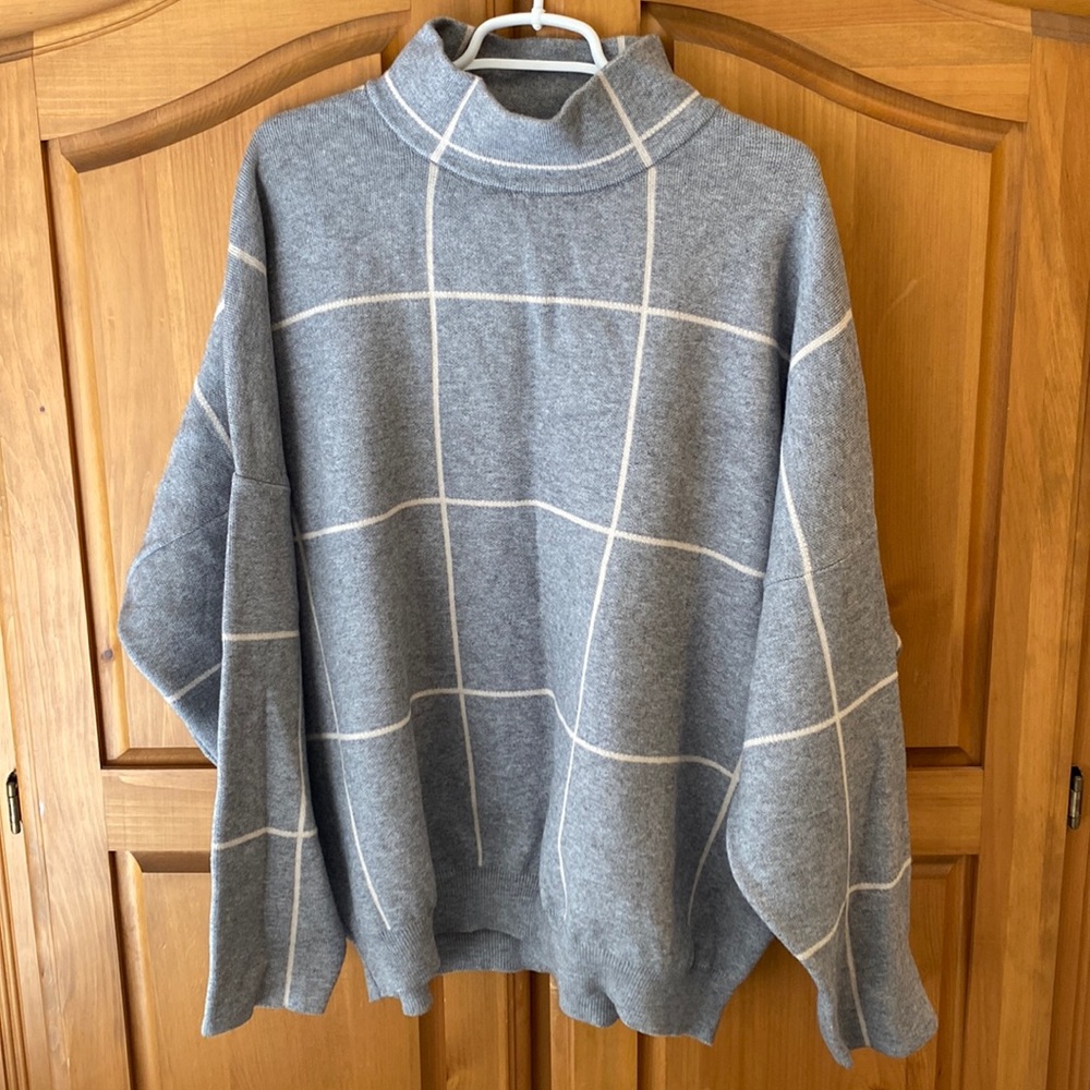 Funnel Neck Drop Shoulder Sweater 3x